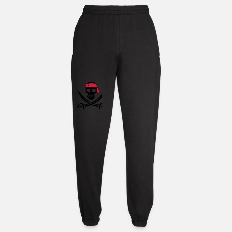pirate skull - Unisex Joggers - black