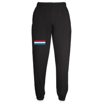 Luxemburg Flagge Minimal - Fahne Fan Streifen Desi - Unisex Jogginghose - Schwarz - Vorne - AI Model Female 172 light (172cm)