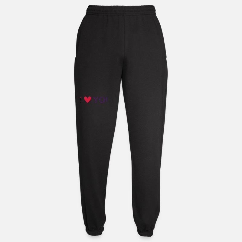 I love you - Herzmuster - Unisex Jogginghose - Schwarz