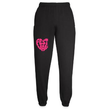 Festival 2026 - Herz Form - Herzform - Festival 26 - Unisex Jogginghose - Schwarz - Vorne - AI Model Female 172 light (172cm)