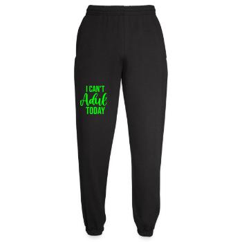I Can't Adult Today Funny Adult Saying Logo - Unisex Joggers - black - Front - AI Model Female 172 light (172cm)