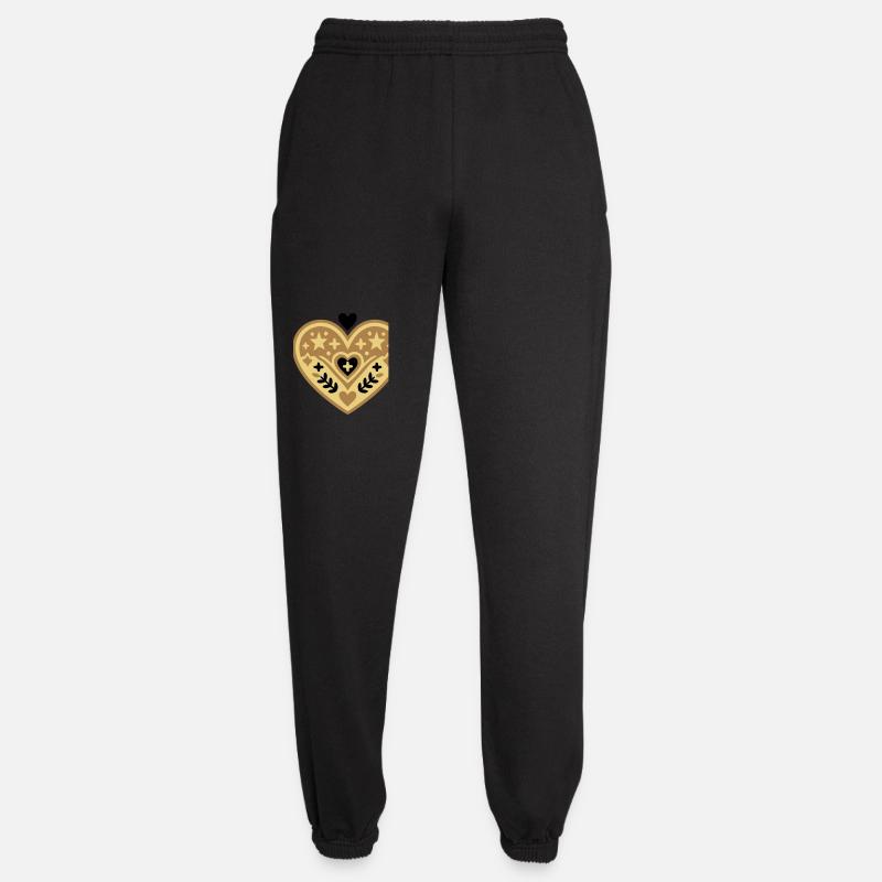 Lebkuchenherz Tracht Volksfest - Unisex Jogginghose - Schwarz