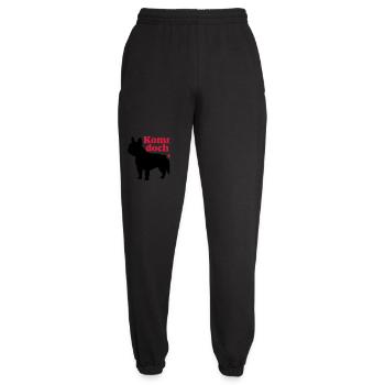 Französische Bulldogge , French Bulldog ,Komm.(25) - Unisex Jogginghose - Schwarz - Vorne - AI Model Female 172 light (172cm)