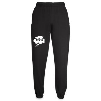 WOW Begeisterung Denkblase Sprechblase Wolke Comic - Unisex Jogginghose - Schwarz - Vorne - AI Model Female 172 light (172cm)