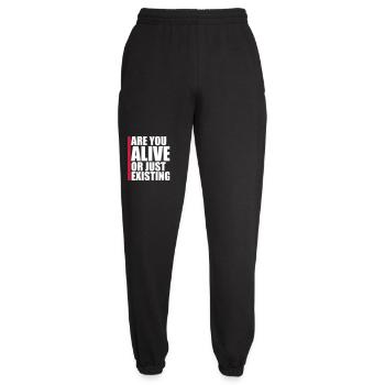 Are You Alive Or Just Existing Thoughtful Saying - Unisex Joggers - black - Front - AI Model Female 172 light (172cm)