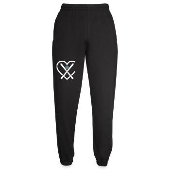 Ski Heart Snow Mountain Sport Gift - Unisex Joggers - black - Front - AI Model Female 172 light (172cm)