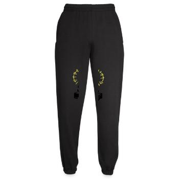 Candles 02 - Unisex Joggers - black - Front - AI Model Female 172 light (172cm)