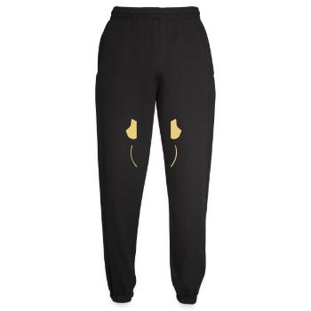 Schwein im Comic Stil - Unisex Jogginghose - Schwarz - Vorne - AI Model Female 172 light (172cm)
