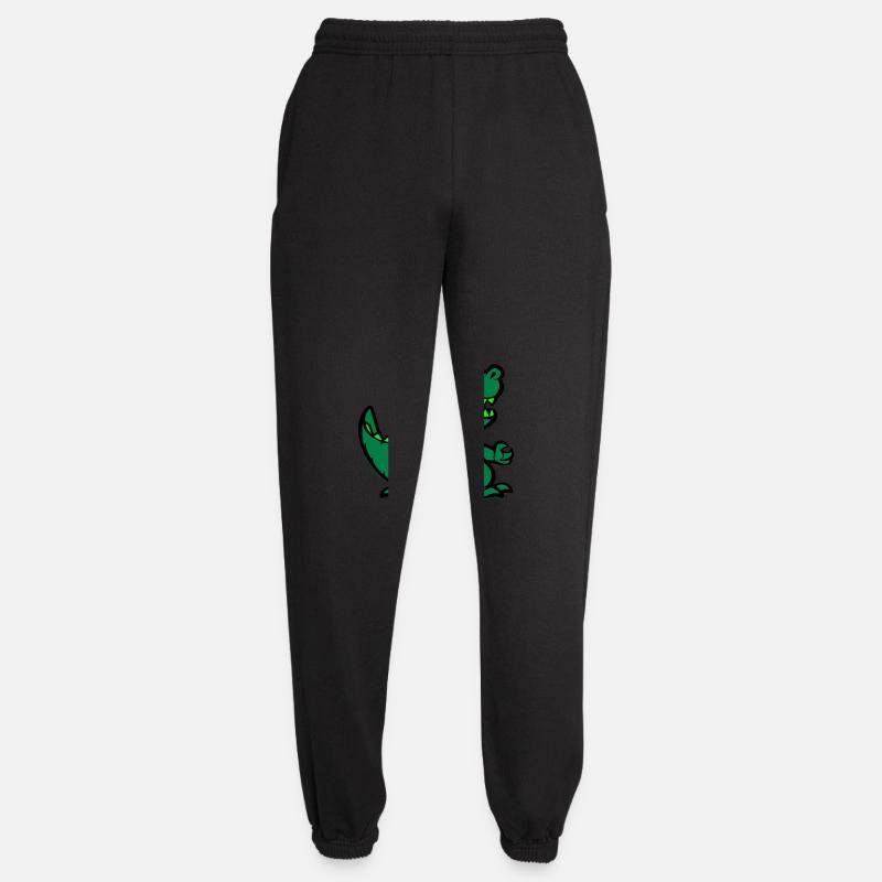 Krokodil Comic - Unisex Jogginghose - Schwarz