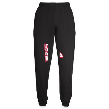 pizza thinks about me - Unisex Jogginghose - Schwarz - Vorne - AI Model Female 172 light (172cm)