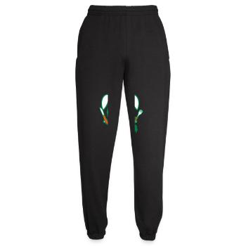 Lapin Carotte Carotte Bouche Nourriture Faim Fourchette Couteau - Pantalon de jogging unisexe - noir - Devant - AI Model Female 172 light (172cm)