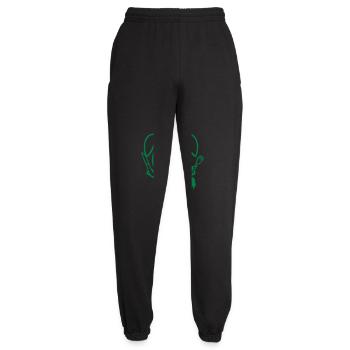 Lapin Carotte Carotte Bouche Nourriture Faim Fourchette Couteau - Pantalon de jogging unisexe - noir - Devant - AI Model Female 172 light (172cm)