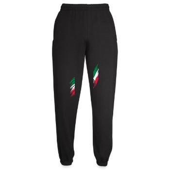 Flag Ball Italy Italian Football Fan Logo - Unisex Joggers - black - Front - AI Model Female 172 light (172cm)