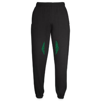 Gerollter Süßer Igel Zeigt Cool Heavy Metal Hände - Unisex Jogginghose - Schwarz - Vorne - AI Model Female 172 light (172cm)