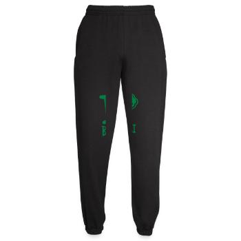 herz i love brokkoli text liebe gesund vitamine ge - Unisex Jogginghose - Schwarz - Vorne - AI Model Female 172 light (172cm)