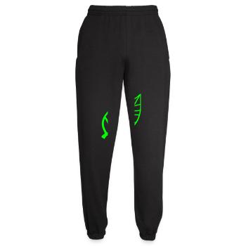 Petite jolie feuille verte Eco arbre feuilles - Pantalon de jogging unisexe - noir - Devant - AI Model Female 172 light (172cm)
