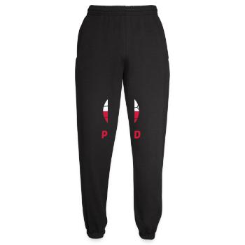 Poland Poland Polish Text Flag Football Cool Fan - Unisex Joggers - black - Front - AI Model Female 172 light (172cm)