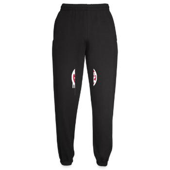 100 % Prozent Rock Musik Stempel Graffiti Tropfen - Unisex Jogginghose - Schwarz - Vorne - AI Model Female 172 light (172cm)