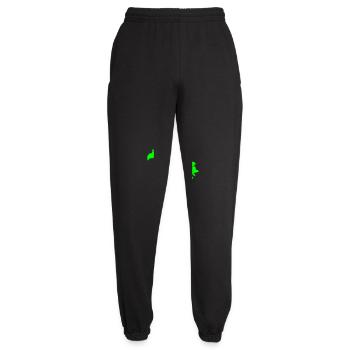 Beaucoup de palmiers Row Island 3 arbres Plage Vacances Mer - Pantalon de jogging unisexe - noir - Devant - AI Model Female 172 light (172cm)