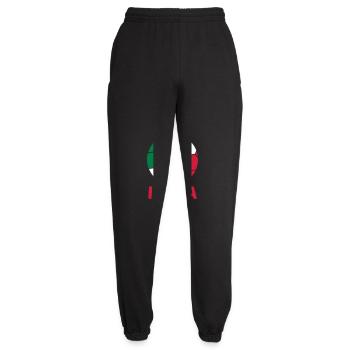 Italia Ball, Italie, Logo du Supporter de Football Italien - Pantalon de jogging unisexe - noir - Devant - AI Model Female 172 light (172cm)