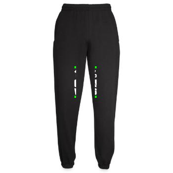100 vert blanc - Pantalon de jogging unisexe - noir - Devant - AI Model Female 172 light (172cm)