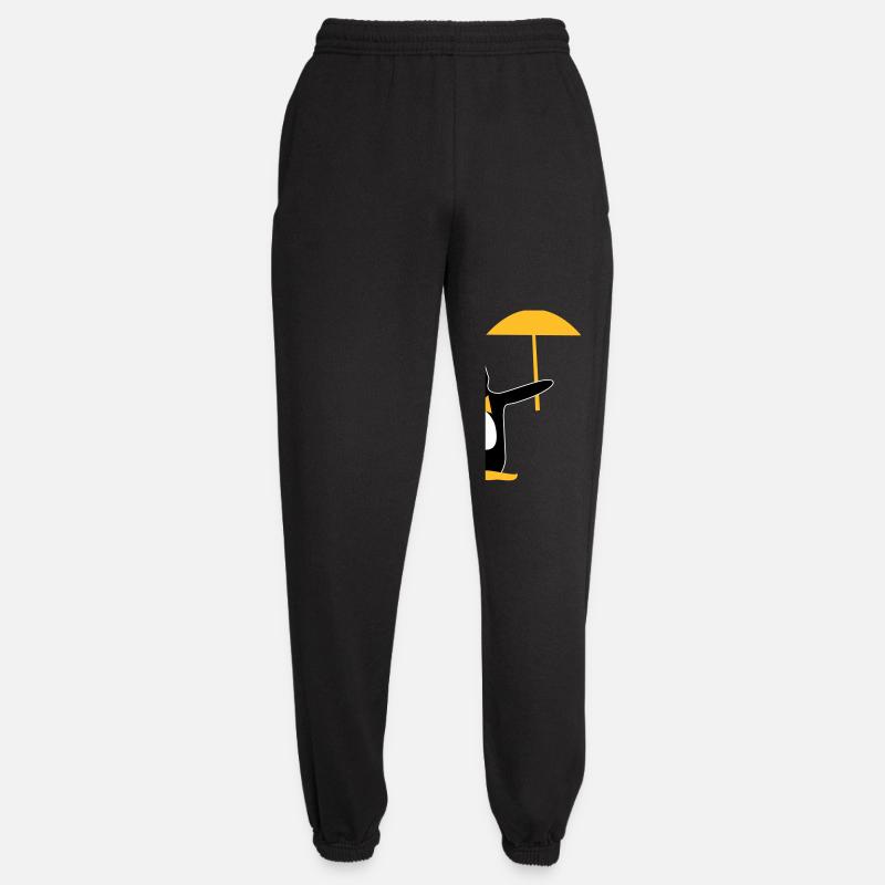 Penguin with umbrella in your desired colours - Unisex Joggers - black