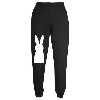 Silhouette de lapin – Design minimaliste de lapin - Pantalon de jogging unisexe - noir - Devant - AI Model Female 172 light (172cm)