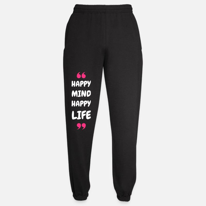 Un heureux, une vie heureuse - Pantalon de jogging unisexe - noir