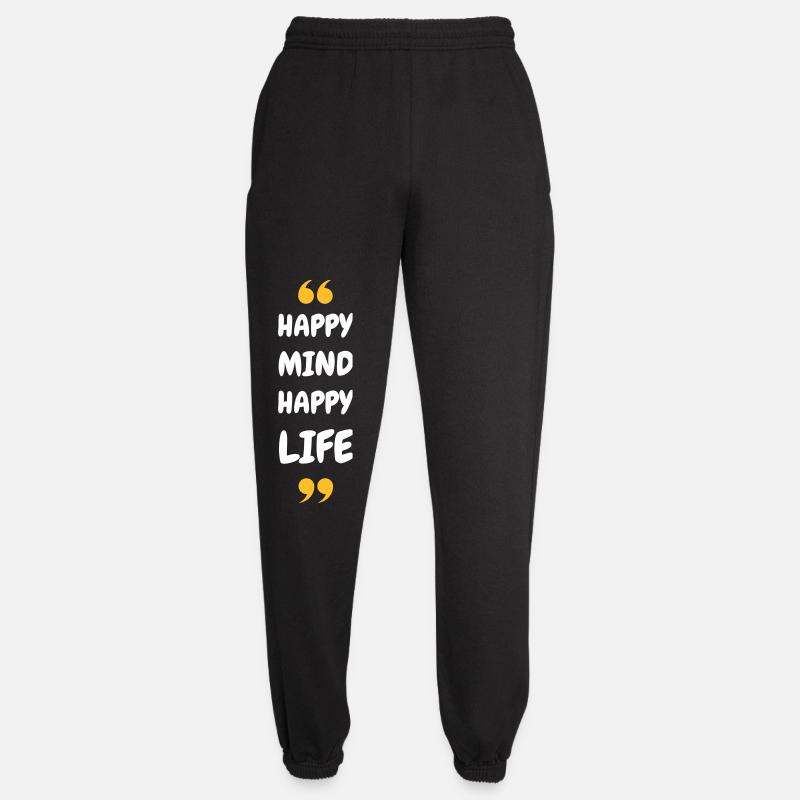 Un heureux, une vie heureuse - Pantalon de jogging unisexe - noir