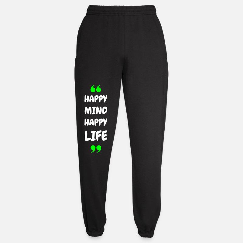 Un heureux, une vie heureuse - Pantalon de jogging unisexe - noir