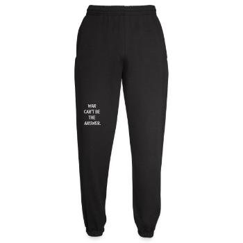 Against War Peace Statement Demo - Unisex Joggers - black - Front - AI Model Female 172 light (172cm)