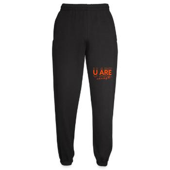 You are enough - Unisex Joggers - black - Front - AI Model Female 172 light (172cm)