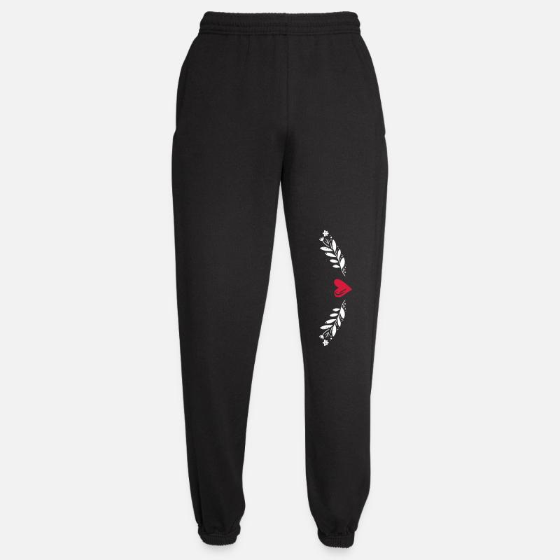 Ranke mit Herz - Unisex Jogginghose - Schwarz