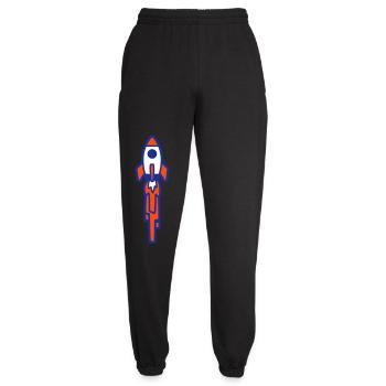 Launching Rocket Silhouette - Unisex Joggers - black - Front - AI Model Female 172 light (172cm)