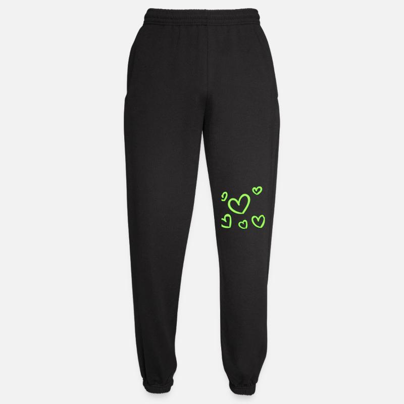 Liebe Herzen - Unisex Jogginghose - Schwarz