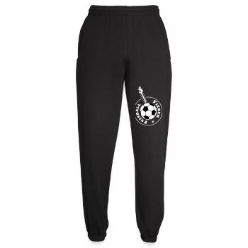 Fußball-Fieber (weiß-weißer Ball) - Unisex Jogginghose - Schwarz - Vorne - AI Model Female 172 light (172cm)