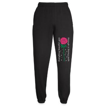 Everything beautiful goes through a thorny path - Unisex Jogginghose - Schwarz - Vorne - AI Model Female 172 light (172cm)