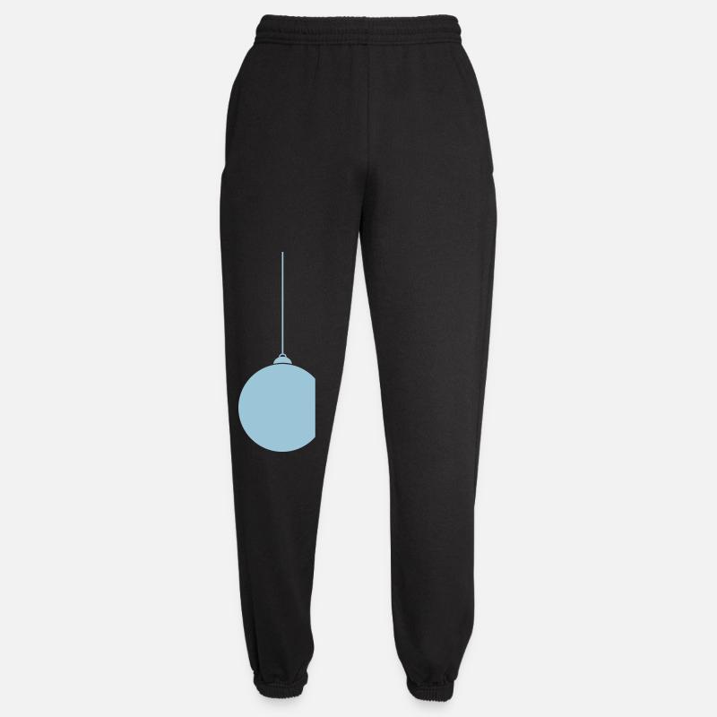 Weihnachtskugel Schneeflocken Blau Ornament - Unisex Jogginghose - Schwarz