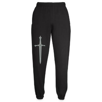 Sword - Warrior Medieval Sword Gaming - Pantalon de jogging unisexe - noir - Devant - AI Model Female 172 light (172cm)