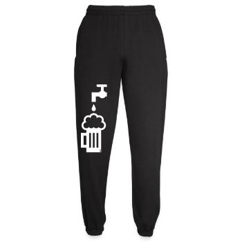 Bierkrug Zapfhahn (Bier Maßkrug Bierseidel White) - Unisex Jogginghose - Schwarz - Vorne - AI Model Female 172 light (172cm)