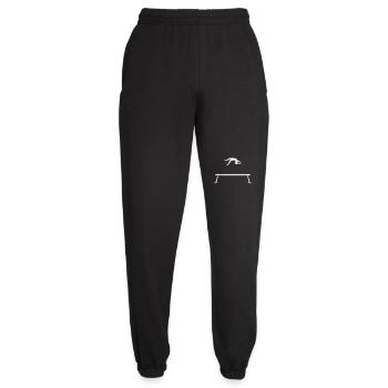 Gymnastics jump on balance beam - Unisex Joggers - black - Front - AI Model Female 172 light (172cm)