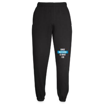Binge Watching Is What I Do - Unisex Jogginghose - Schwarz - Vorne - AI Model Female 172 light (172cm)