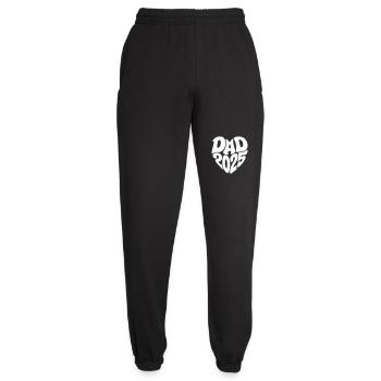 Dad 2025 Heart Shape Father Baby Heart Shape Dad 2025 - Unisex Joggers - black - Front - AI Model Female 172 light (172cm)
