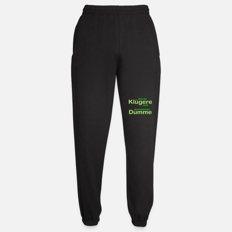 Der Klügere gibt nach - Unisex Jogginghose - Schwarz