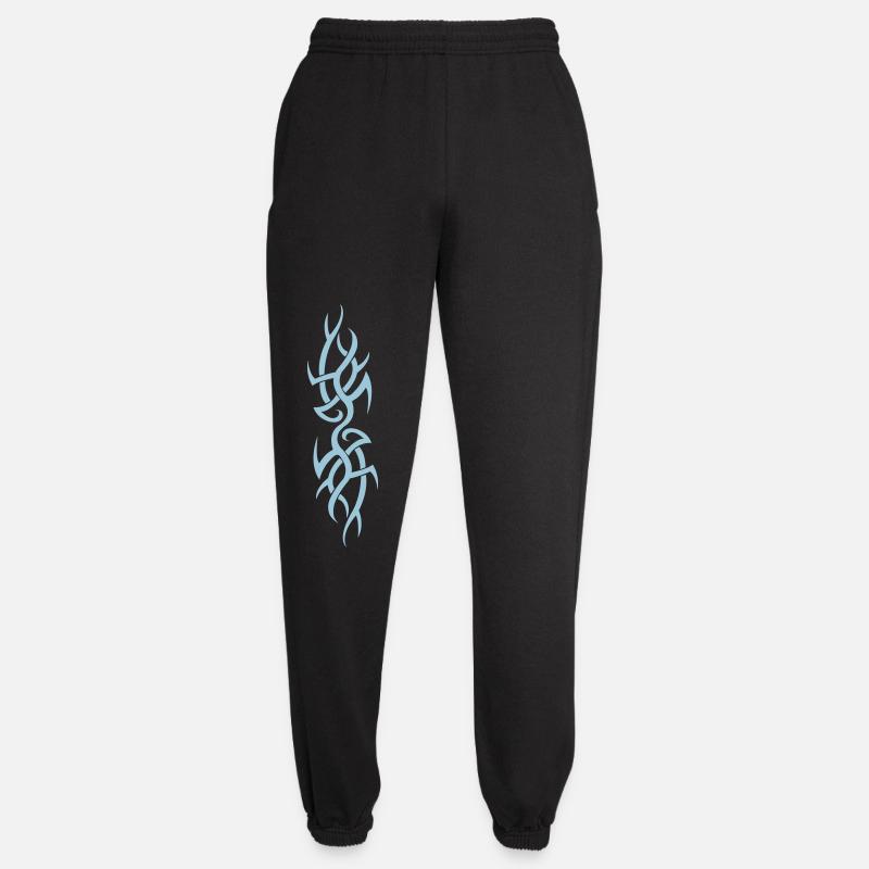 Blue Flame Tribal Pattern - Unisex Joggers - black