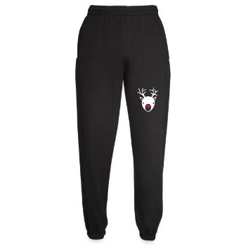 Rudolph Herz Nase Rentier Weihnachten Xmas Rudolf - Unisex Jogginghose - Schwarz - Vorne - AI Model Female 172 light (172cm)