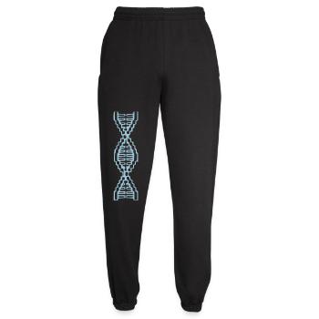DNA Helix Pixel Art Blue - Unisex Joggers - black - Front - AI Model Female 172 light (172cm)