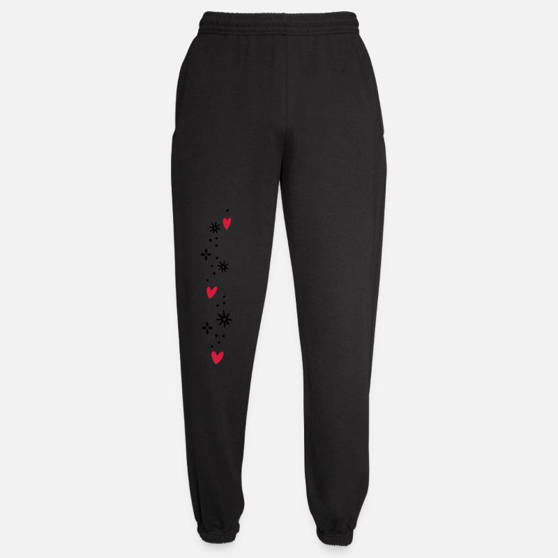 Hearts Glitter - Unisex Joggers - black