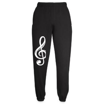 Notenschlüssel Symbol - Unisex Jogginghose - Schwarz - Vorne - AI Model Female 172 light (172cm)