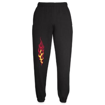 flammen - Unisex Jogginghose - Schwarz - Vorne - AI Model Female 172 light (172cm)